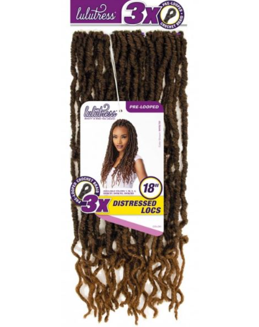 Sensationnel Lulutress Synthetic Crochet Braids - 3X Distressed Locs 24"