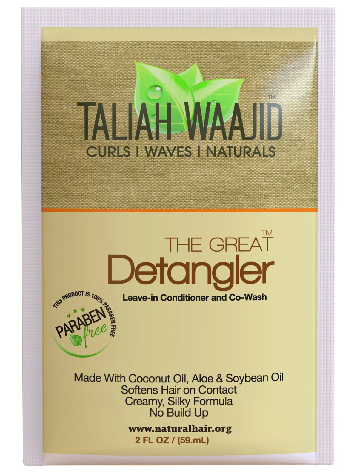 The Great Detangler 2oz  Travel Size Packettes Taliah Waajid