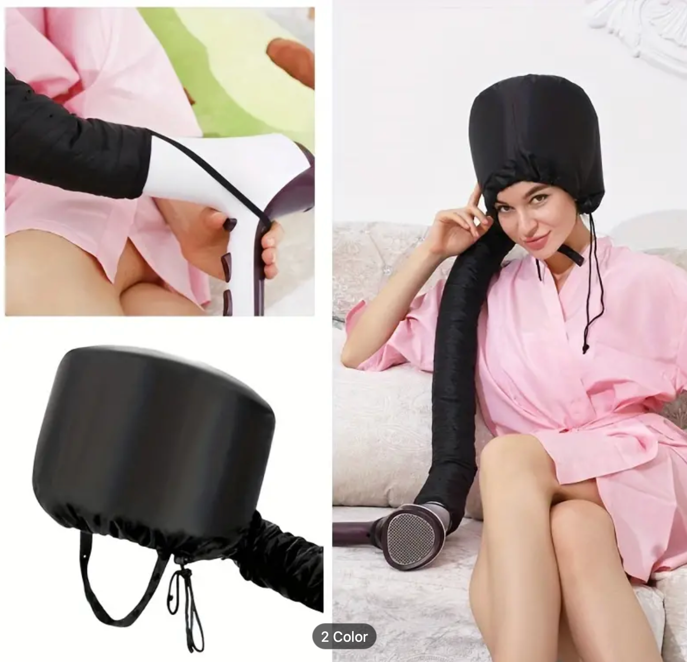 Portable Hair Dryer Bonnet For Hair Styling, Curling & Deep Conditioning Cap