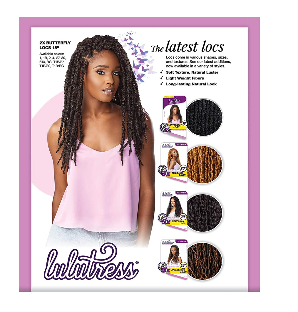 2X Butterfly Locs 18″ Lulutress